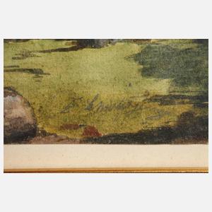 Erwin Schweitzer, Partie an der Kirchenmauer