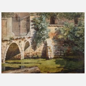 Erwin Schweitzer, Partie an der Kirchenmauer