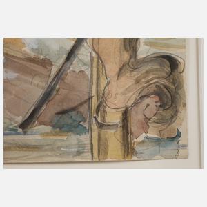 Maria Weyersberg, attr., Blick aus dem Zugfenster