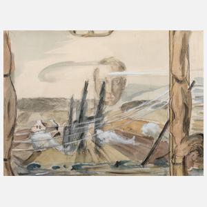 Maria Weyersberg, attr., Blick aus dem Zugfenster