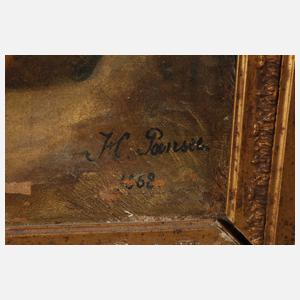 Hermann Pansee, Hirsche in Winterlandschaft