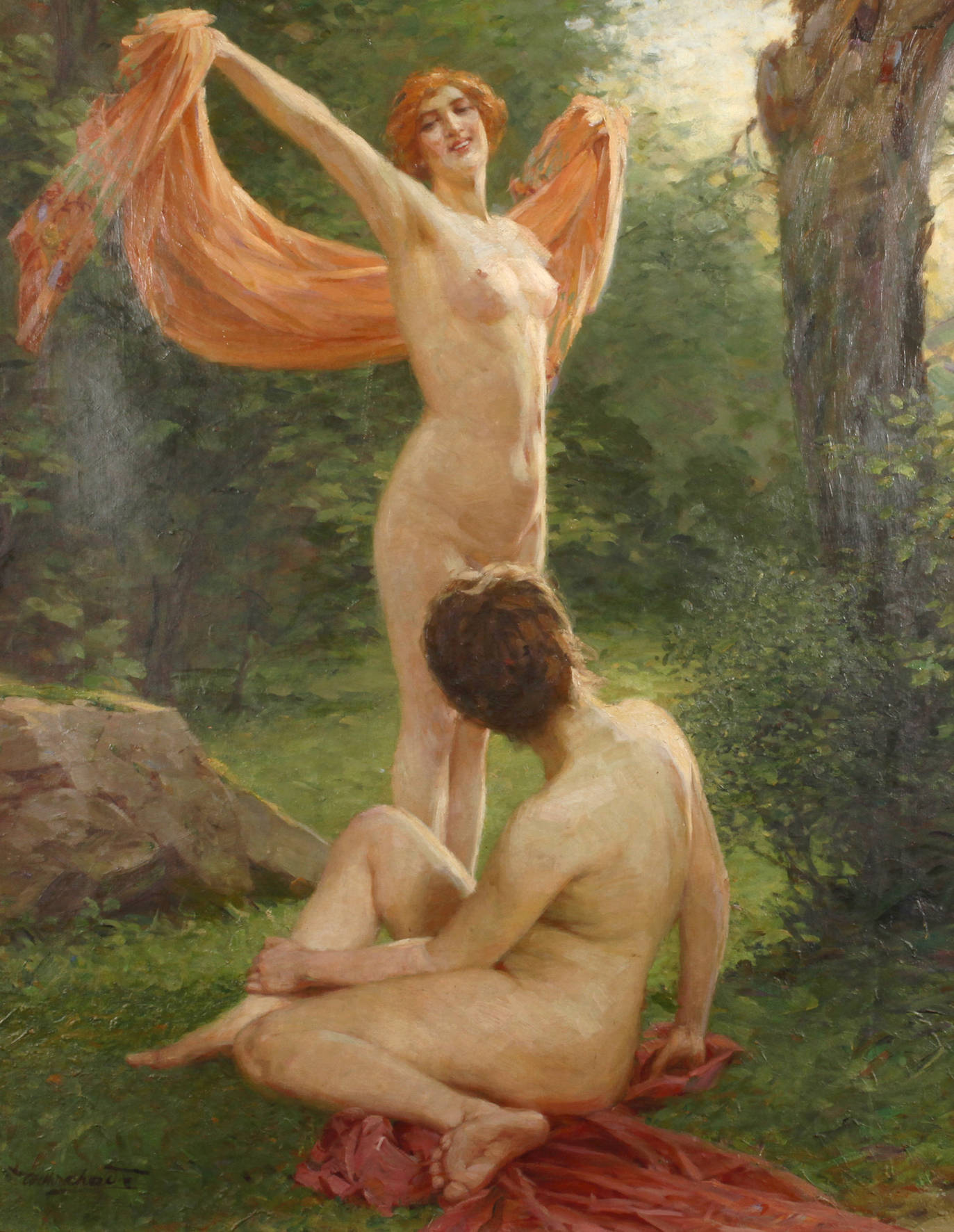 Wilhelm Schade, ”Frei” – Zwei Mädchenakte im Wald