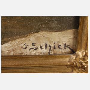 Friedrich Schick, Bachlauf in sonnigem Tal