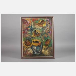 Gerhard Schöpplein, Blumenstillleben mit Sonnenblumen
