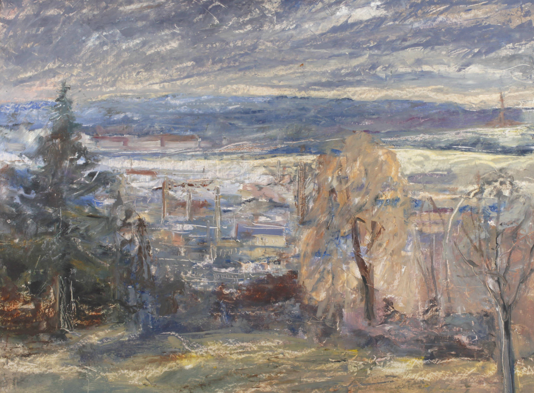 Sächsische Stadt im Talkessel