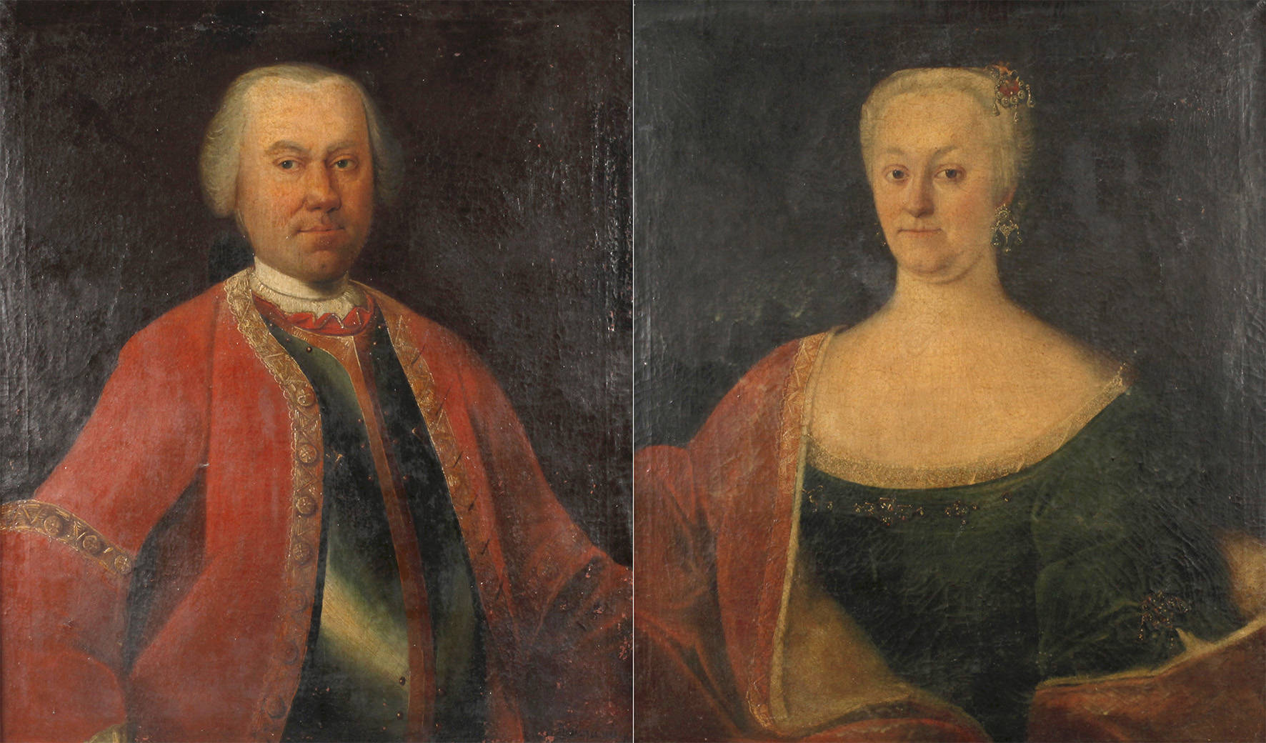 T. J. Hellmund, Barocke Bildnispendants des Ehepaars von Stein