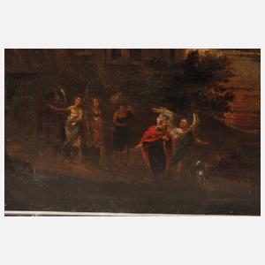 Lot und seine Töchter entfliehen dem brennenden Sodom