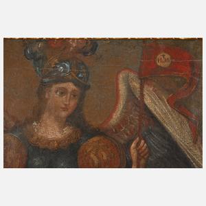 Barockes Votivbild mit dem Erzengel Michael