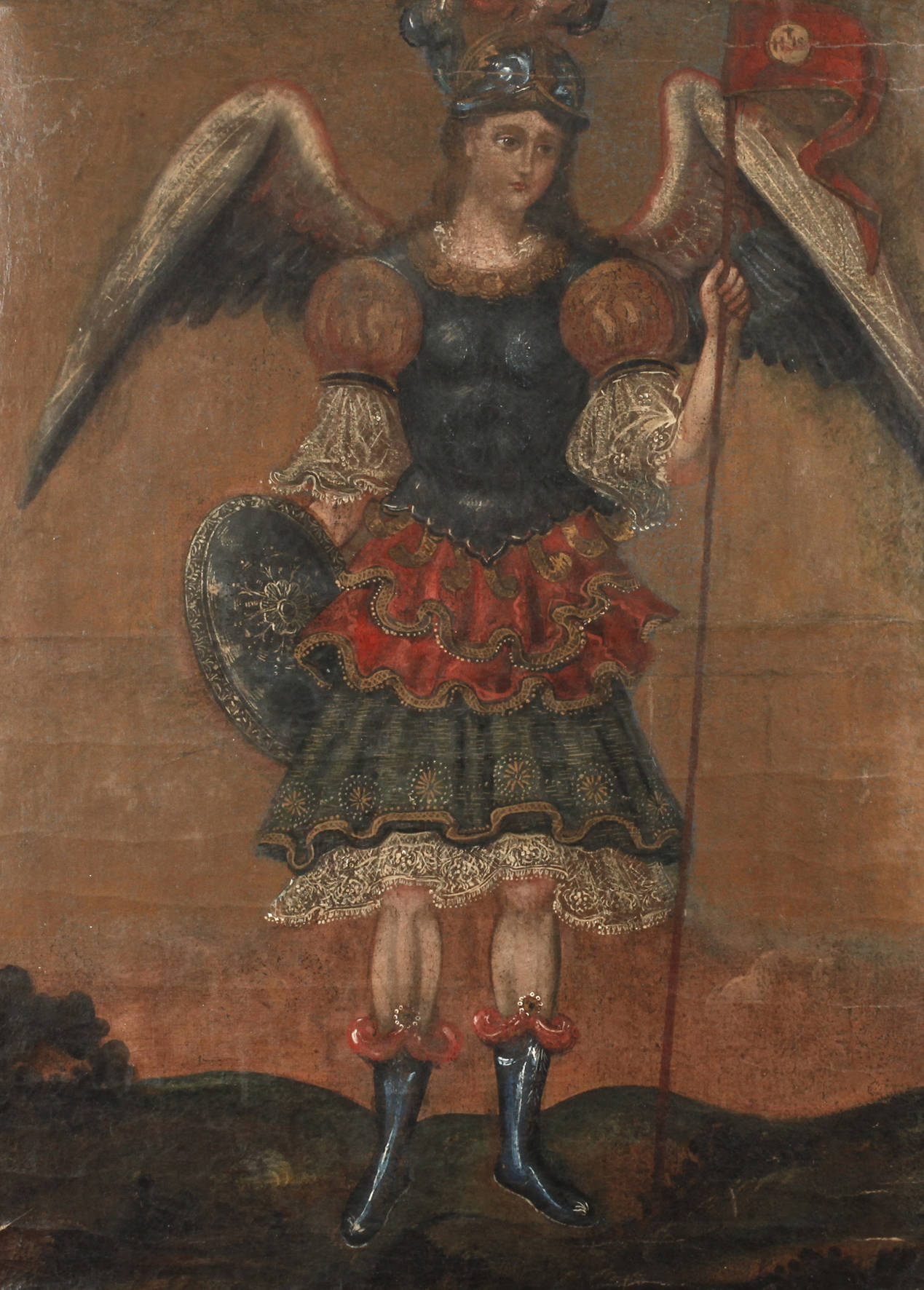Barockes Votivbild mit dem Erzengel Michael