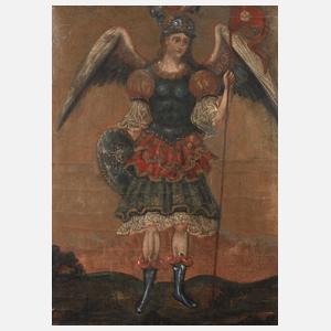 Barockes Votivbild mit dem Erzengel Michael