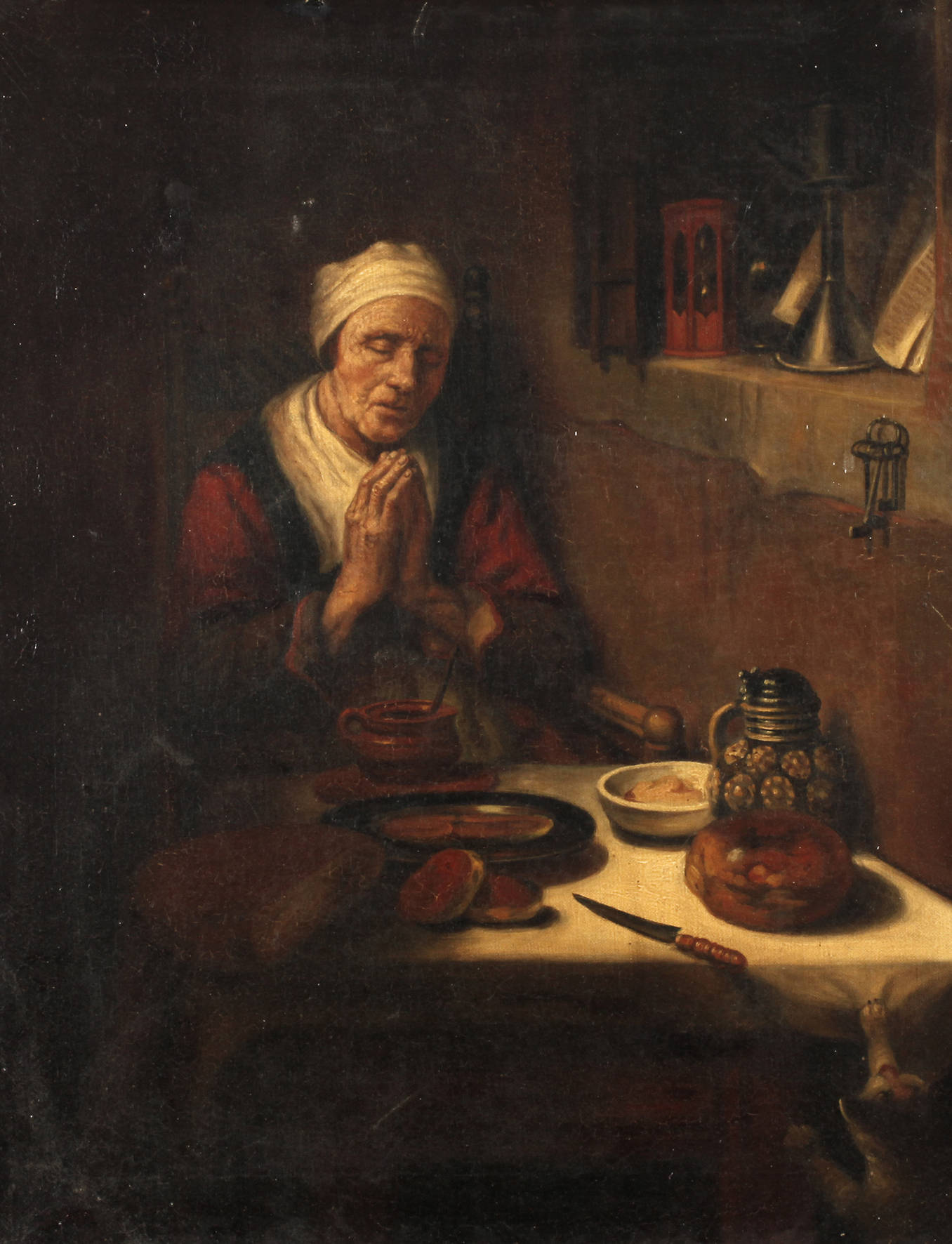 ”Alte Frau im Gebet” nach Nicolaes Maes