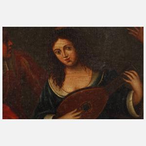 Barocke Gesellschaft im Interieur