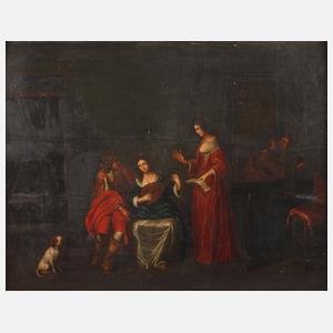 Barocke Gesellschaft im Interieur