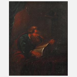 Lesender im Interieur, 18. Jh.