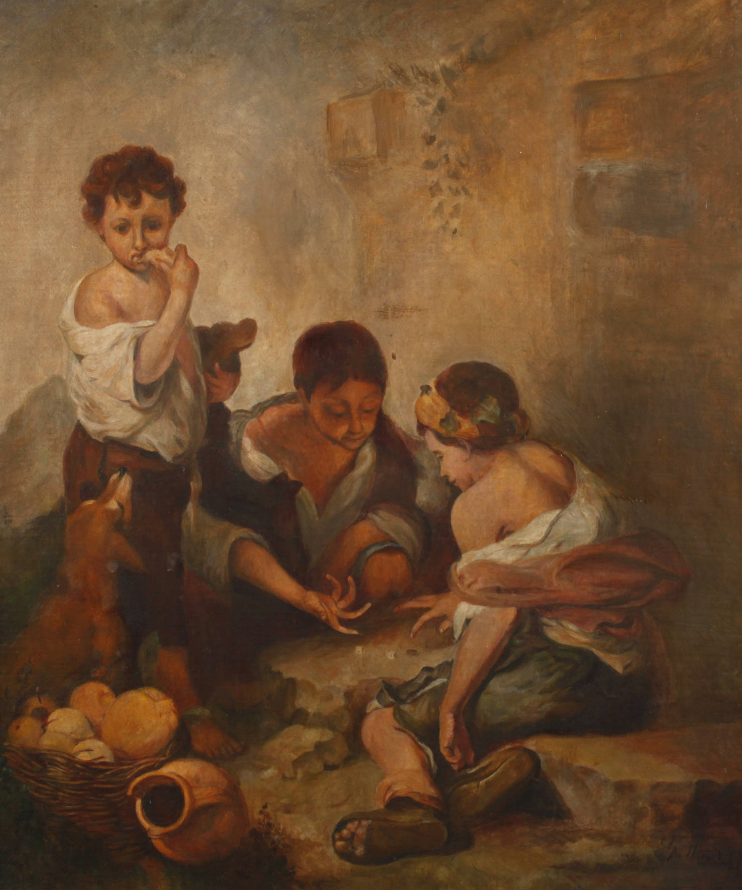 ”Kinder beim Würfelspiel”