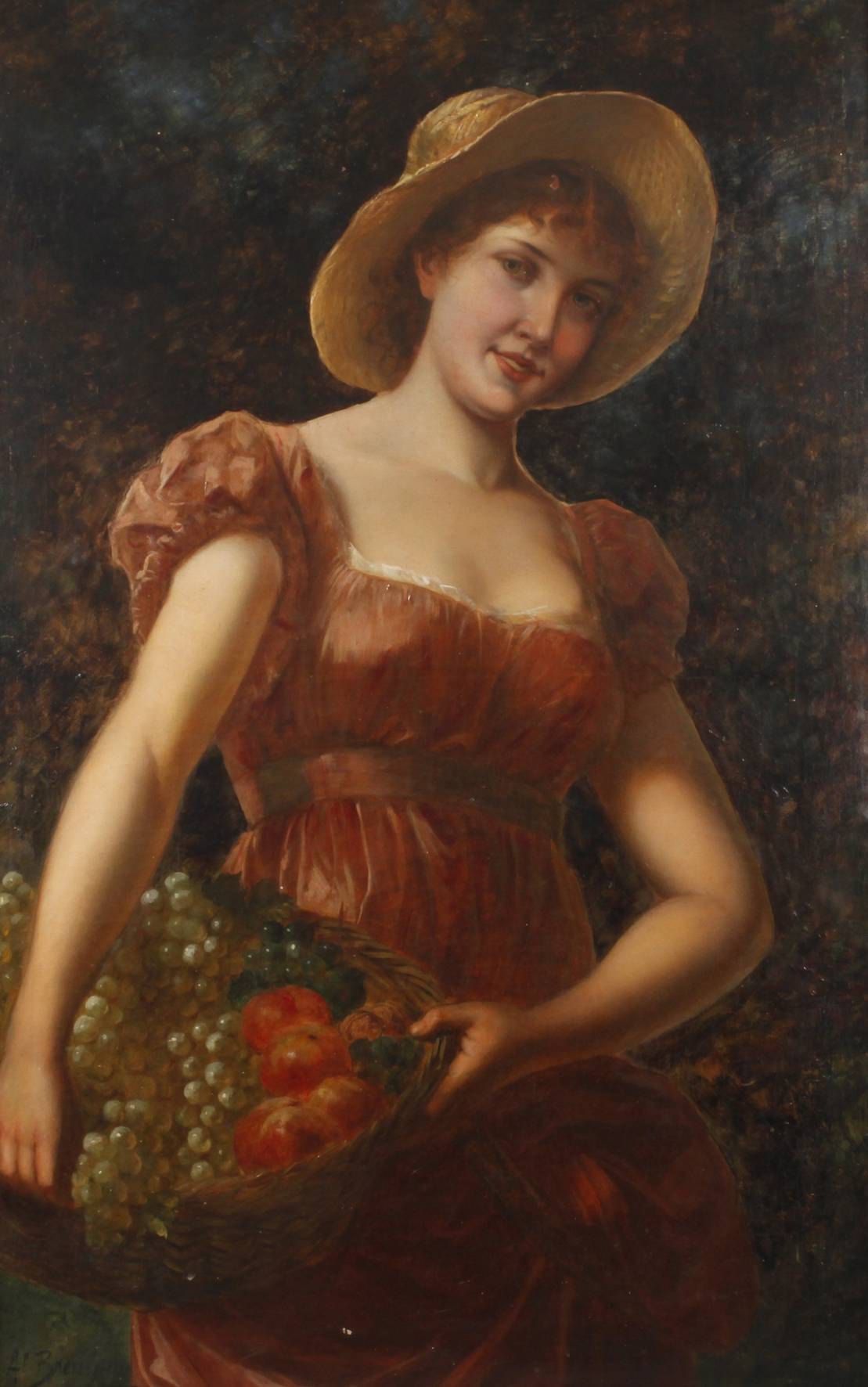 Franz Anton Brentano, Junge Frau mit Obstkorb