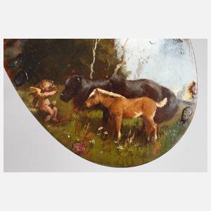 Prof. Carlos Grethe, attr., Bemalte Malerpalette