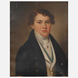 Friedrich Christian Krieger, attr., Biedermeierportrait