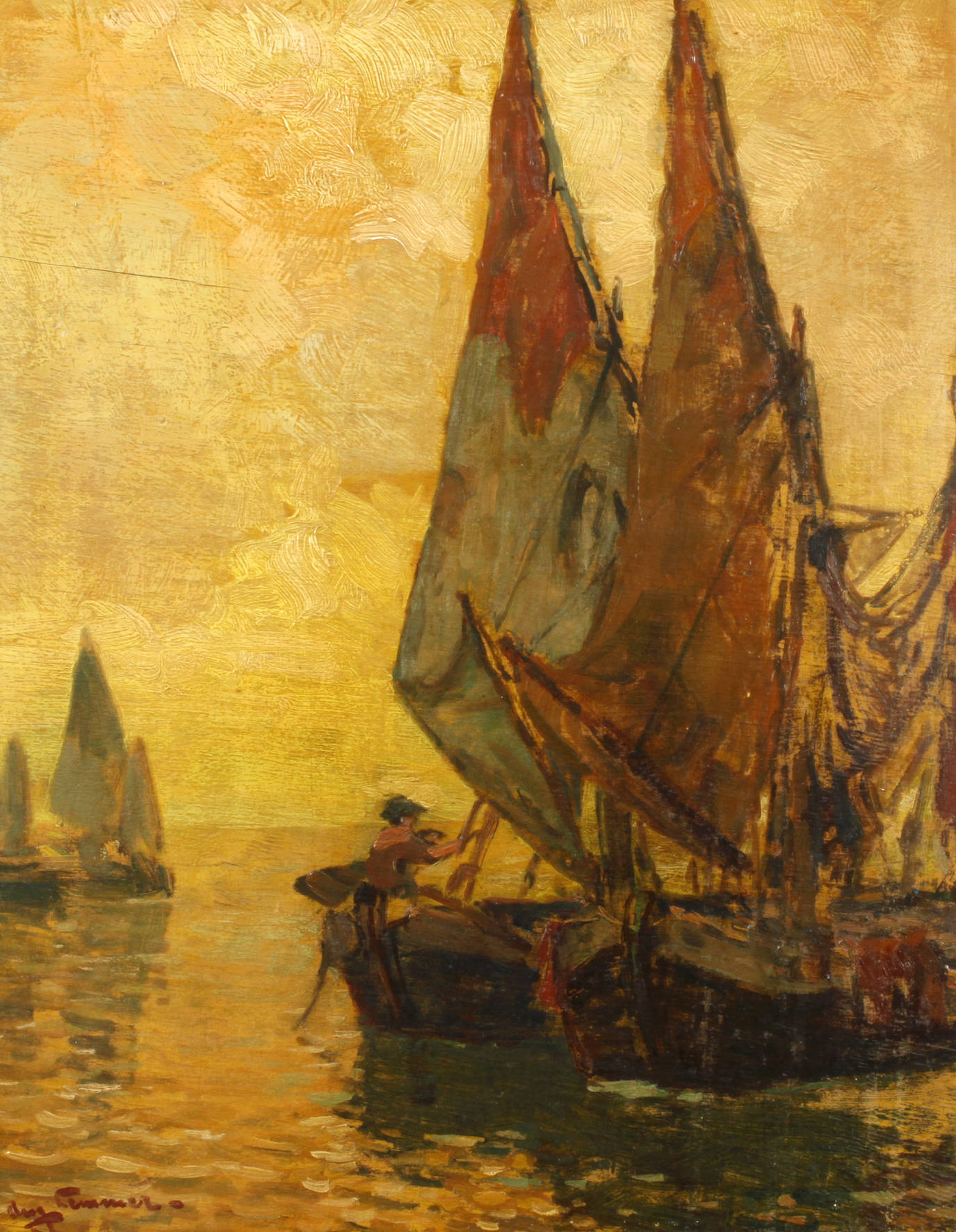 August Lemmer, ”Venezianische Fischerboote”