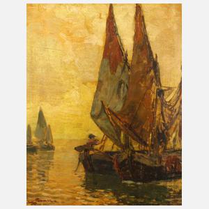 August Lemmer, ”Venezianische Fischerboote”