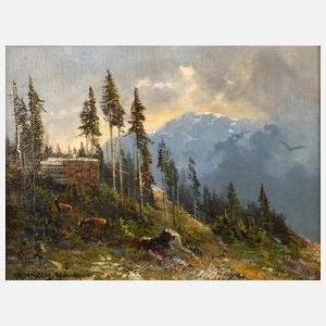 Moritz Müller-München, Rehe am Waldrand