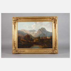 Georg Saal, attr., Romantische Landschaft bei Garmisch