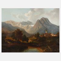 Georg Saal, attr., Romantische Landschaft bei Garmisch111