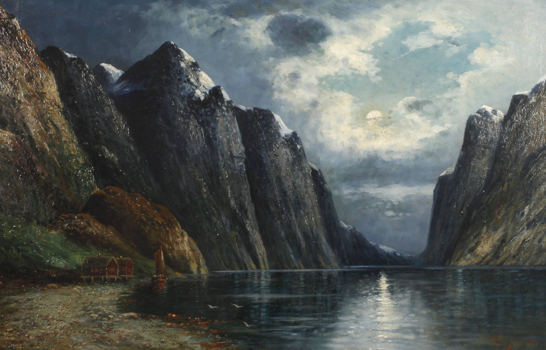 A. Sörgensen, ”Mondnacht in den Lofoten”