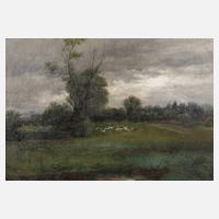 Prof. Josef Wenglein, attr., Landschaft mit Gänsen111