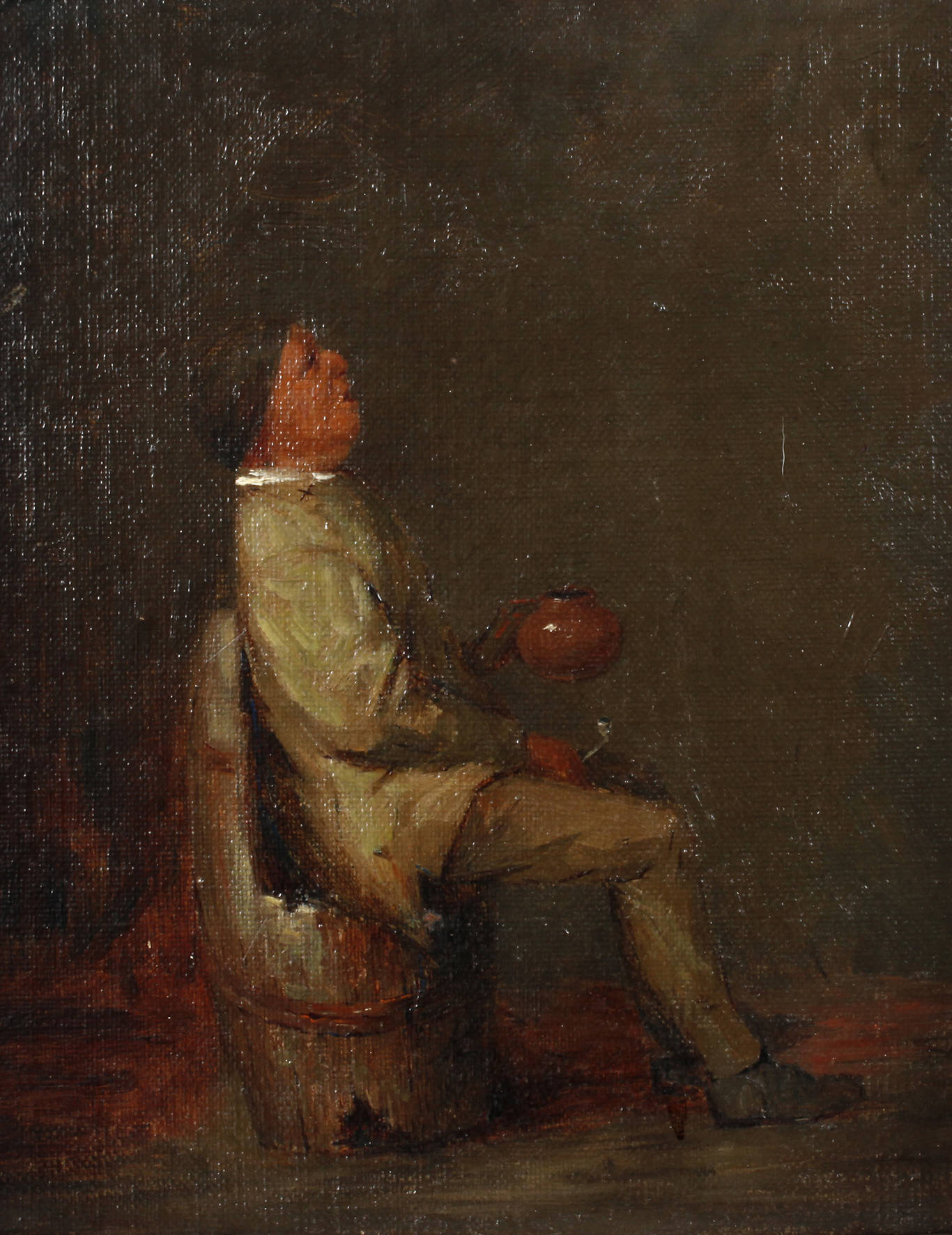 Pfeifenraucher im Bierkeller