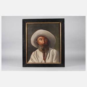 Herr mit breitkrempigen Hut