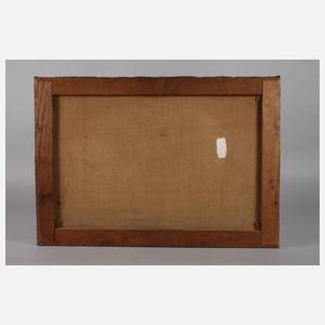 Hundepaar vor Landschaft