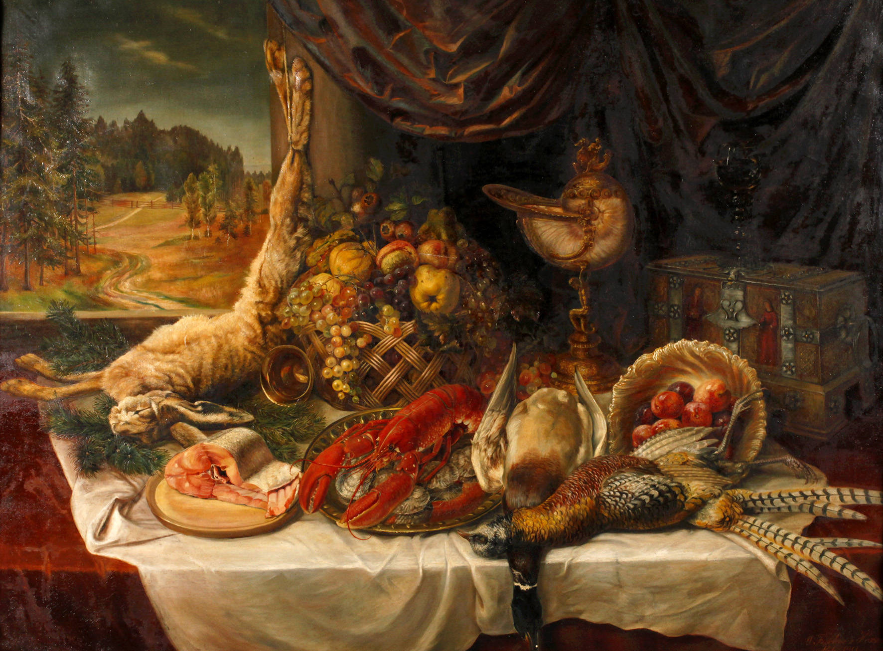 Mina Fischer von Horn, Großes Jagdtafelstillleben