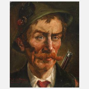 Paul Götz-Räcknitz, Portrait eines Jägers