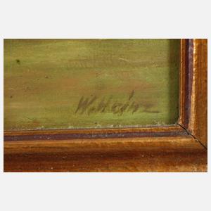 W. Heinz, Feldblumenstillleben mit Mohn