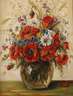 W. Heinz, Feldblumenstillleben mit Mohn