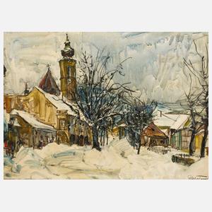 Rudolf Heinzmann, Krummau im Winter