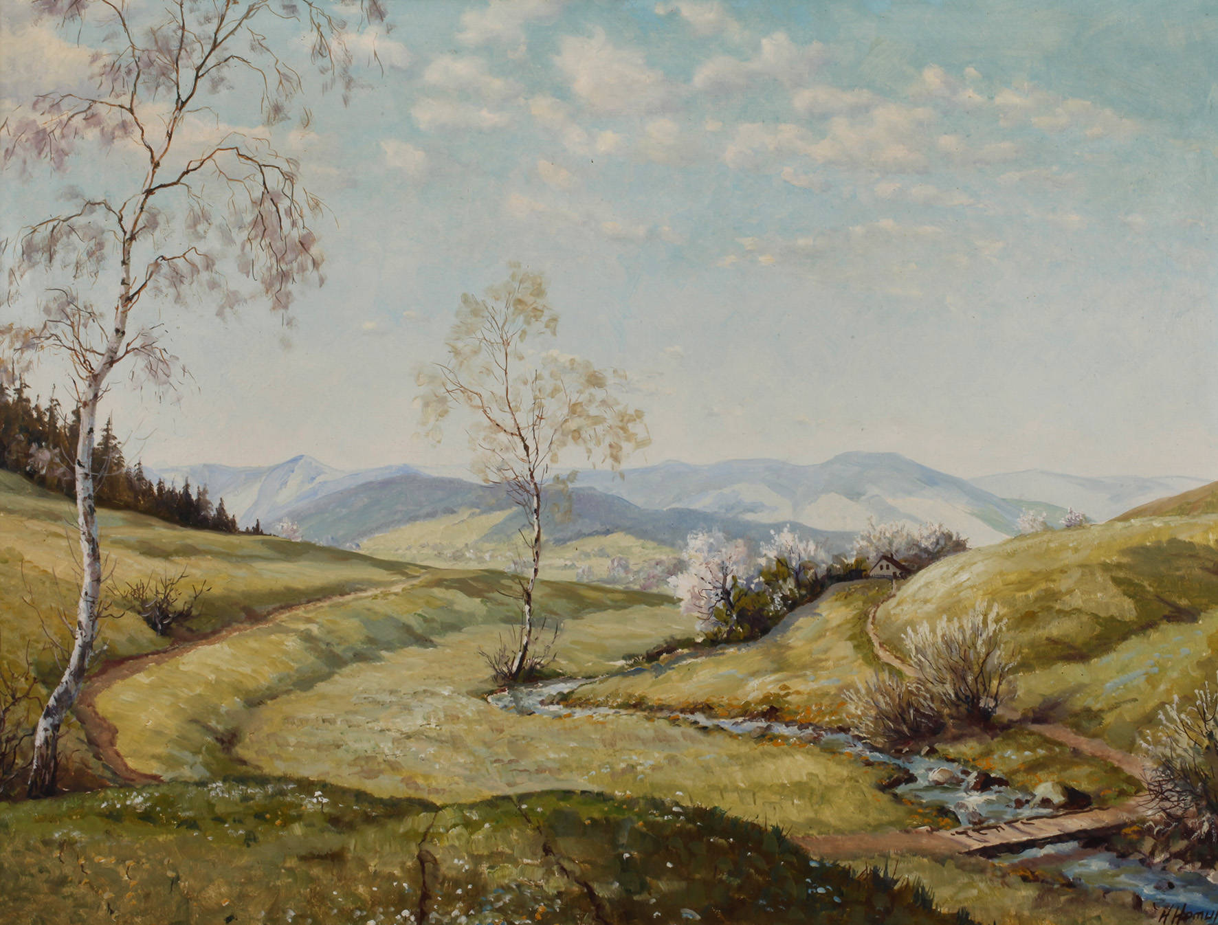 H. Homuth, ”Frühling im Tal”