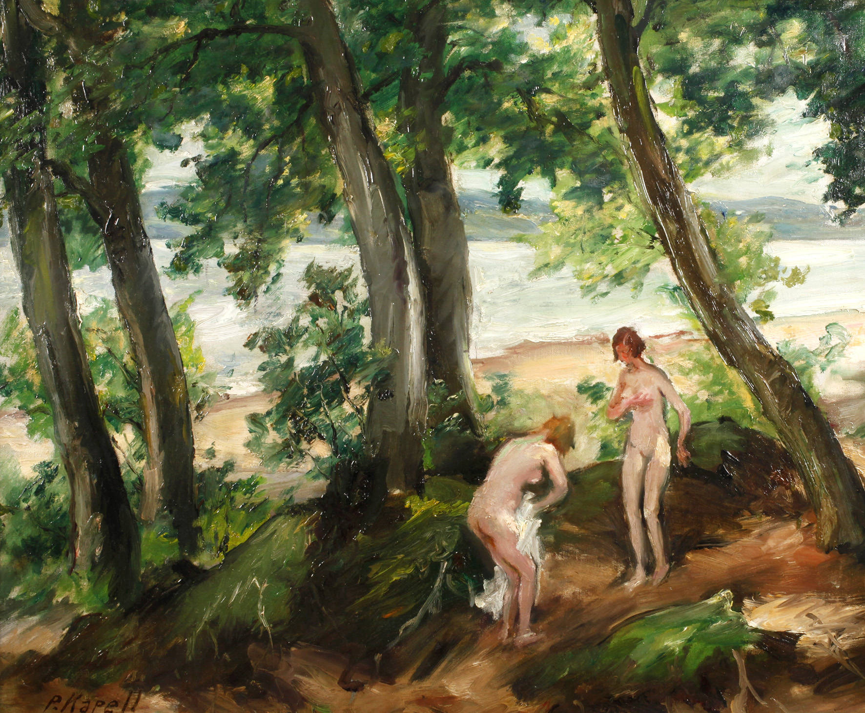 Paul Kapell, Damenakte am Strand