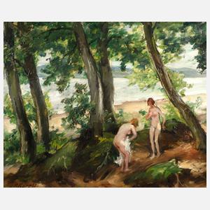 Paul Kapell, Damenakte am Strand