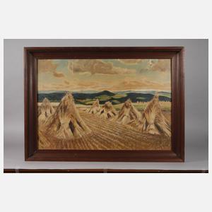 Hein König, attr., Erntelandschaft mit Strohpuppen