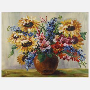H. Krammer, Sommerblumenstillleben