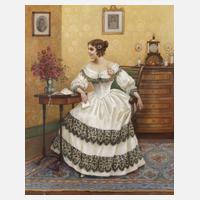 Frederick Lenditz, Dame im Biedermeierinterieur111