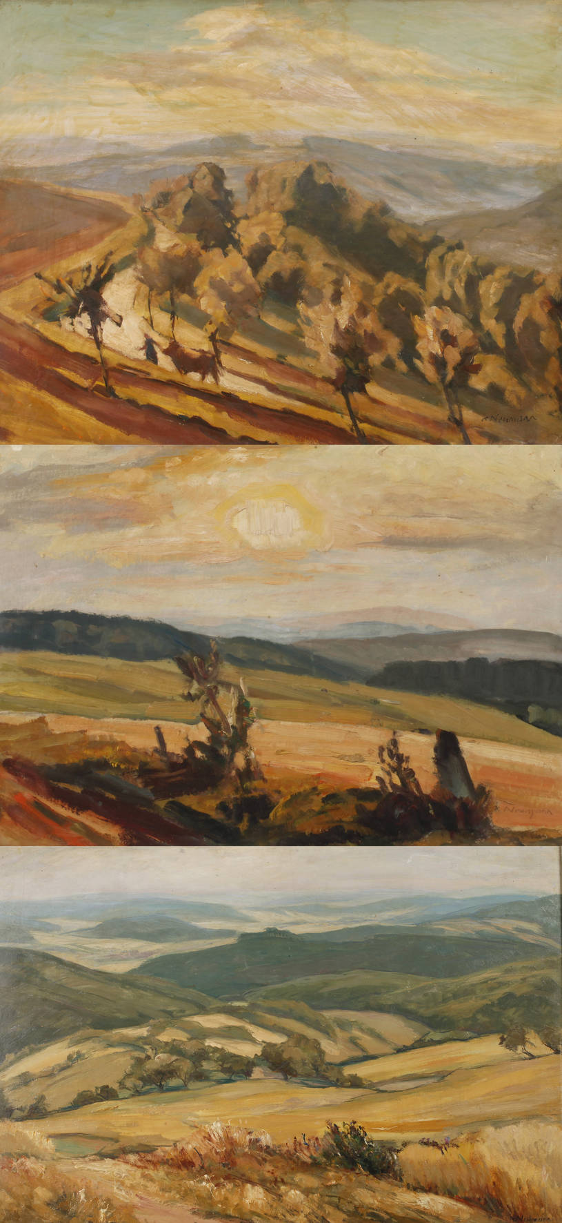 Karl Neumann, Drei Landschaftsdarstellungen