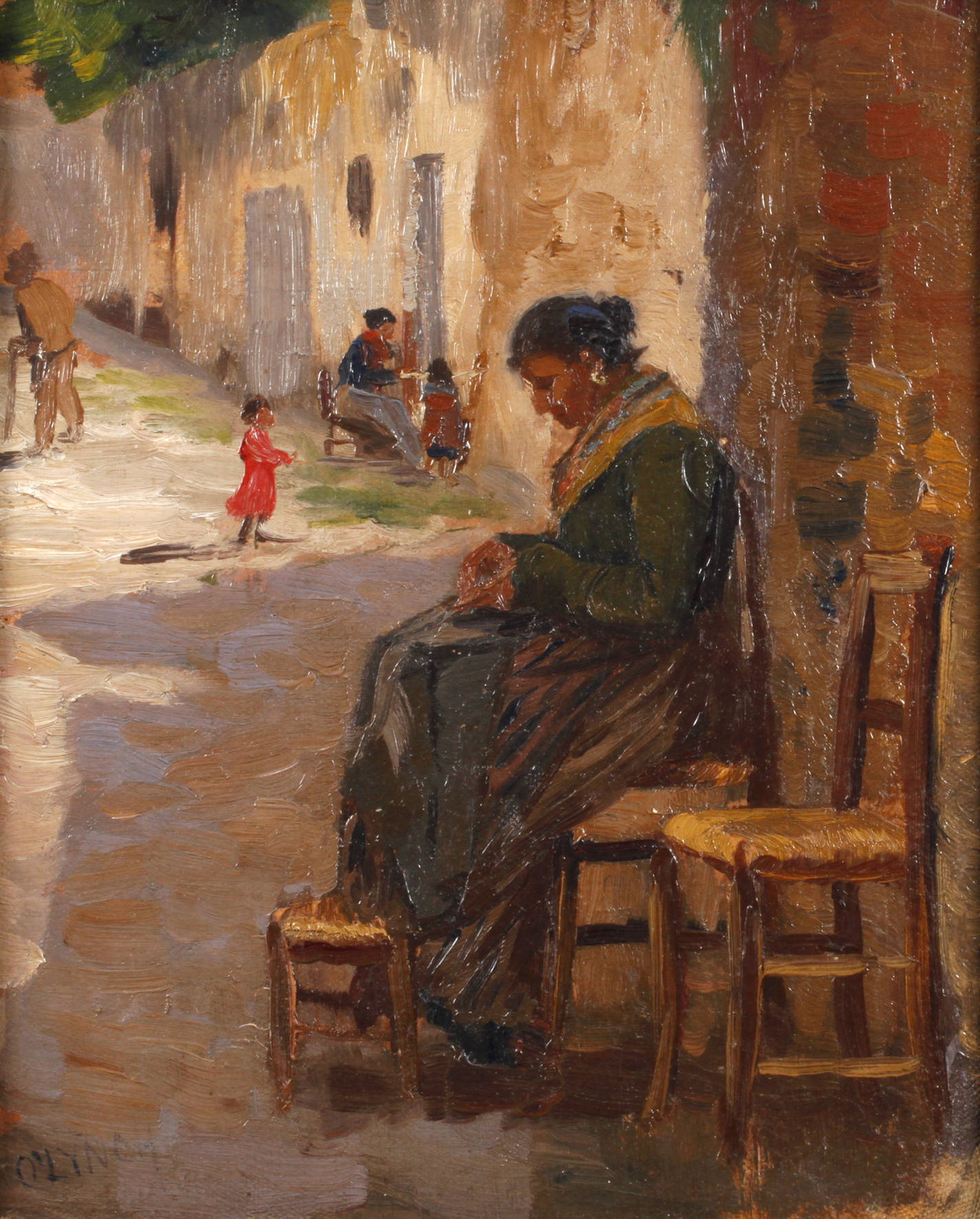 Carl O'Lynch of Town, Straßenszene mit Sitzender