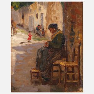 Carl O'Lynch of Town, Straßenszene mit Sitzender