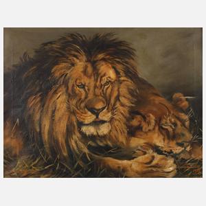 J. Pritchard, Ruhende Löwen