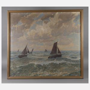 Hubert Ritzenhofen, Segelschiffe auf bewegter See