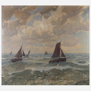 Hubert Ritzenhofen, Segelschiffe auf bewegter See