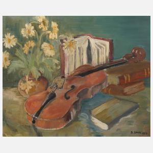 S. Stinus, Stillleben mit Geige